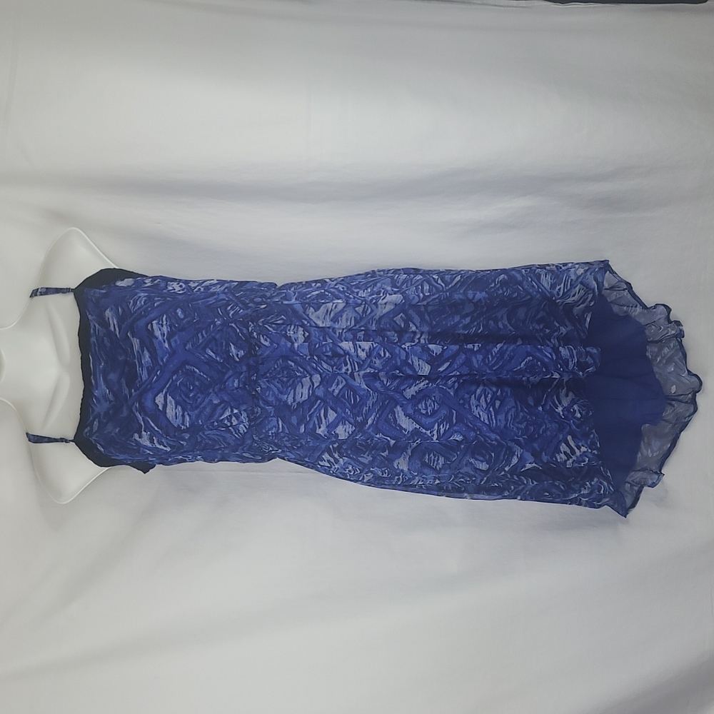 Isabel Lu blue silk dress sz Large NWT